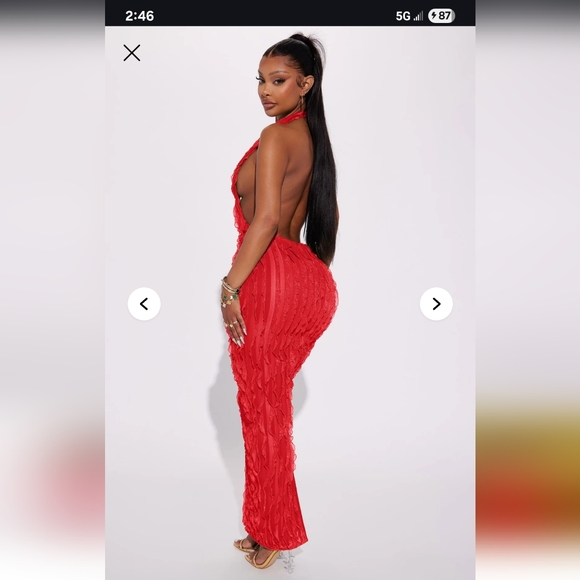 Fashion Nova Vibrant Red Backless Dress - Picture 3 of 7